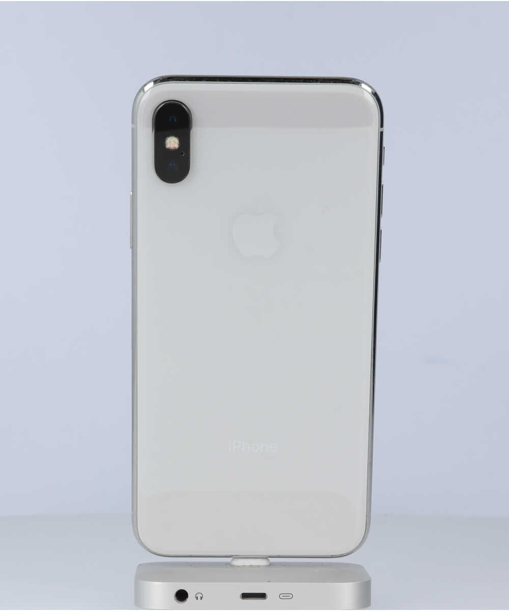 iPhone X 256GB SIMフリー バッテリー最大容量:100% シルバー Cグレード (356741089137656) 中古