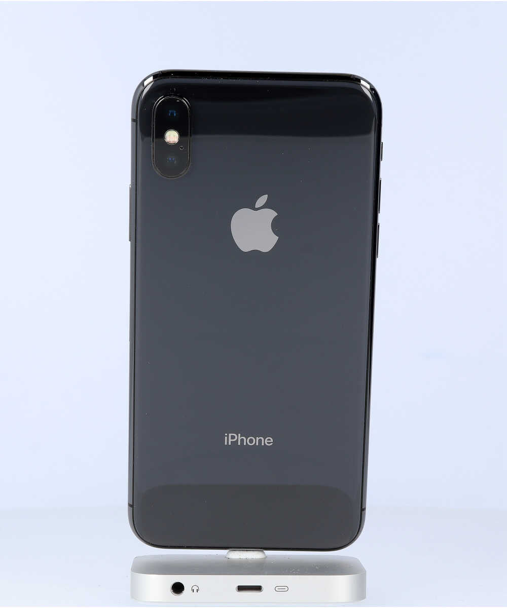 iPhone X 256GB SIMフリー バッテリー最大容量:88% スペースグレイ Bグレード (356742085251244) 中古
