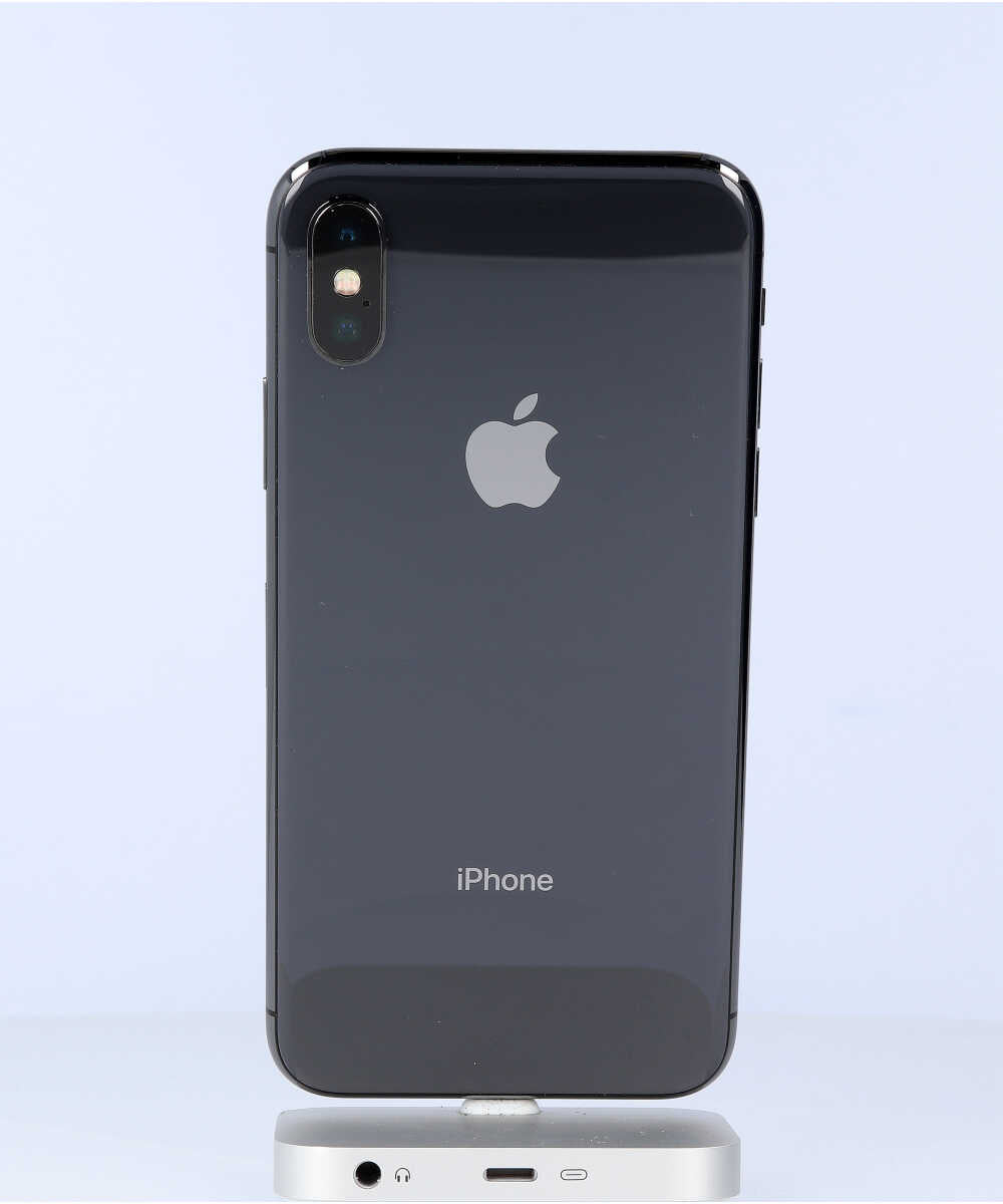 iPhone X 256GB SIMフリー バッテリー最大容量:85% スペースグレイ Bグレード (356742089068388) 中古