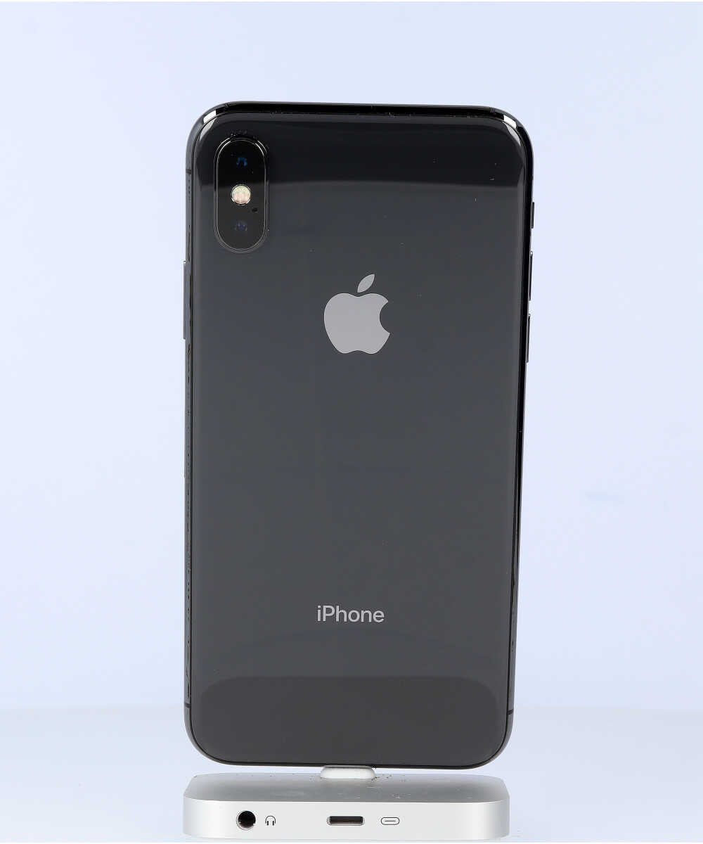 iPhone X 256GB SIMフリー バッテリー最大容量:98% スペースグレイ Cグレード (356742089425802) 中古