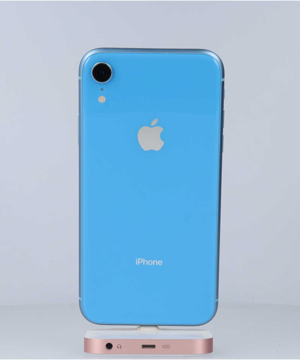 iPhone XR 64GB SIMフリー バッテリー最大容量:94% ブルー Bグレード (357371095893925) 中古
