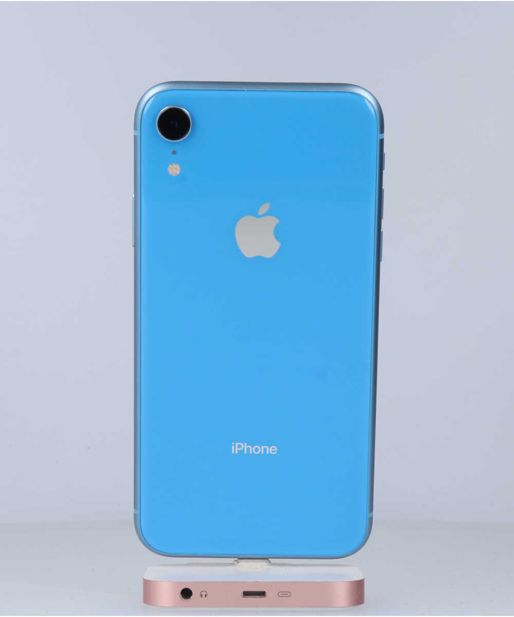 iPhone XR 128GB SIMフリー バッテリー最大容量:87% ブルー Aグレード (357378096296974) 中古