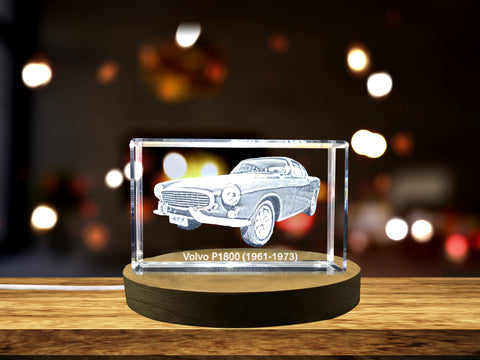 Swedish Classic: Volvo P1800 (1961–1973) 3d engraved crystal AB Crystal Collection