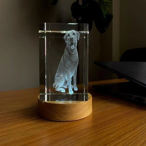 Pet Personalized Gift 3d Engraved Crystal