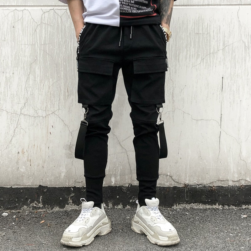 strapped cargo joggers