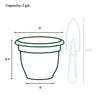 Bloem Ariana Self-Watering Planter in Charcoal