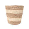 Striped Jute Woven Basket