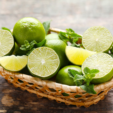 Limes in a basket