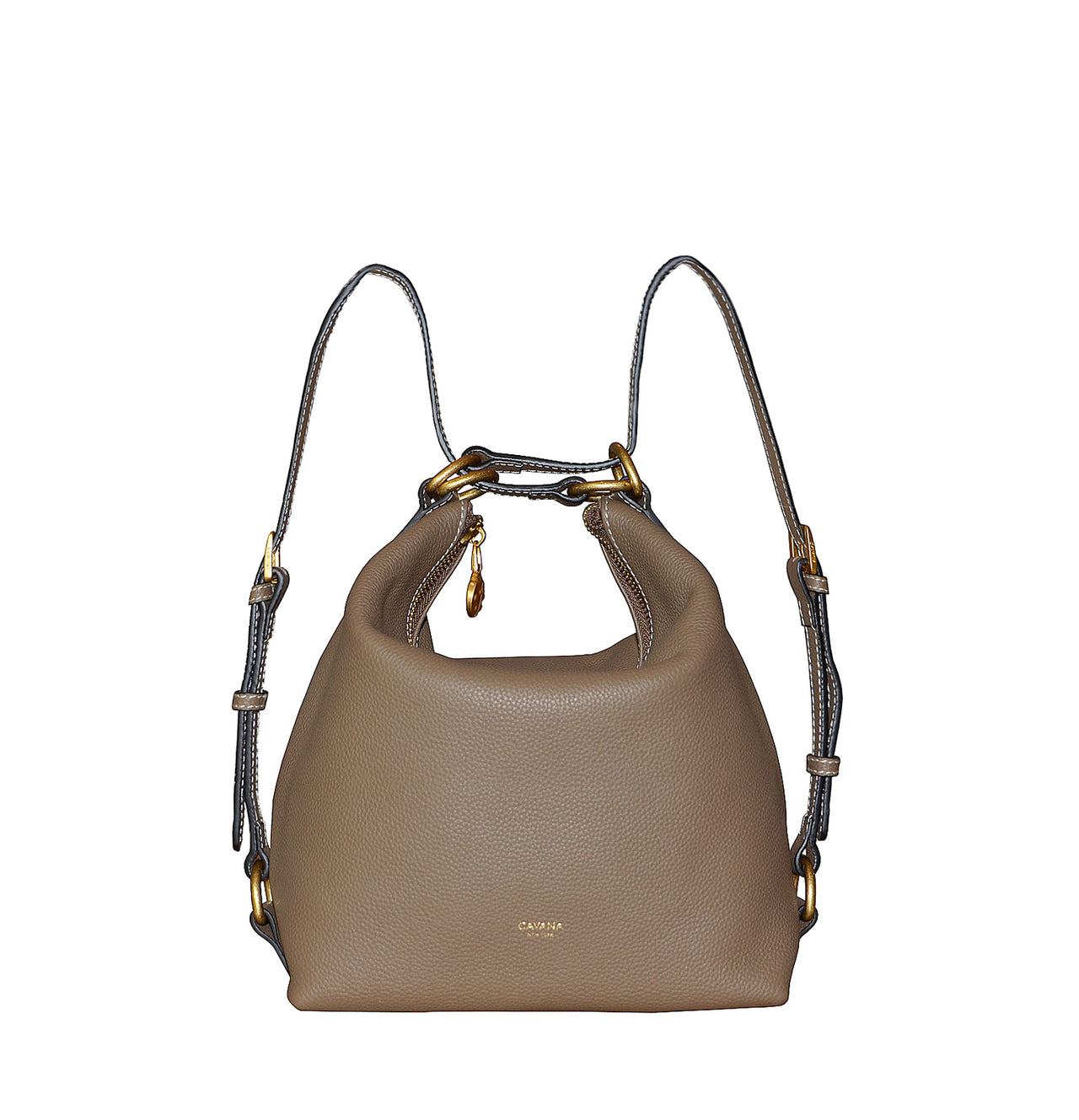 Calvin Klein Pebble Leather Hobo Tan/Brown Bag