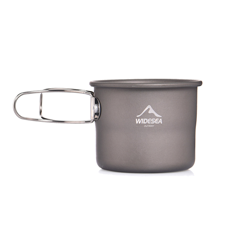 Agatige Outdoor Camping Drinking Cup With Foldable Handle Aluminum