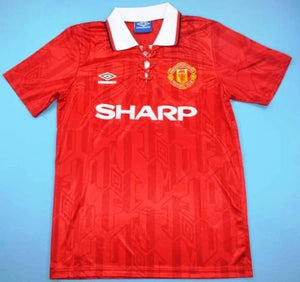 1994 Manchester United red home soccer 