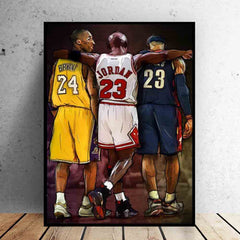 michael jordan kobe bryant lebron james poster