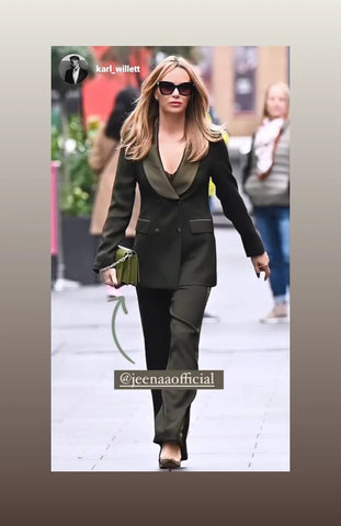 Amanda Holden wearing Jeenaa bag