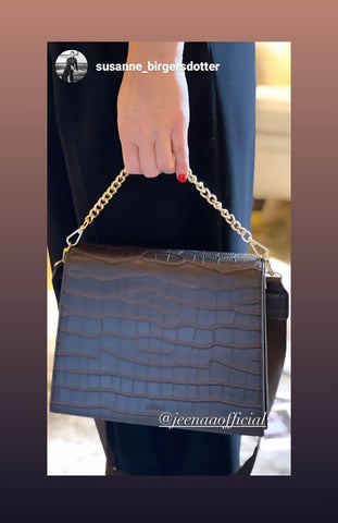 Jeele Croc-Brown Bag - Jeenaa