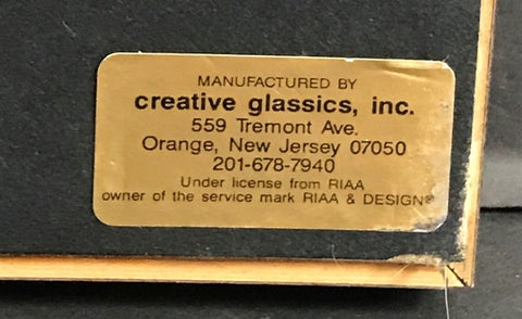Creative Glassics late era RIAA award sticker