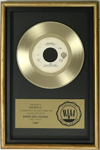 Van Halen "Jump" 1984 RIAA award