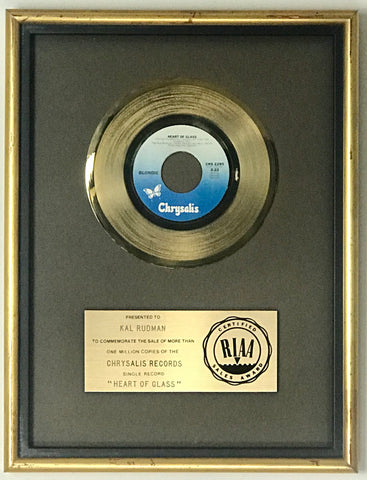 Blondie "Heart Of Glass" RIAA single award