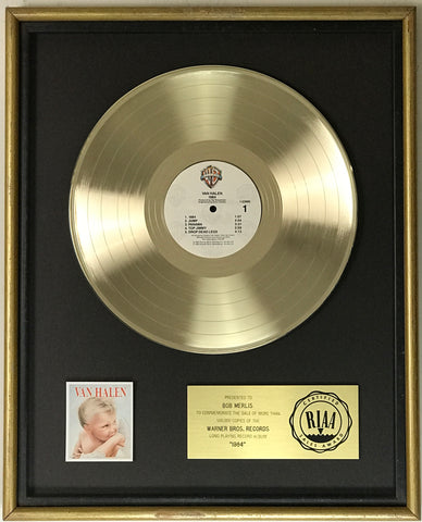 Van Halen 1984 RIAA Gold Album award