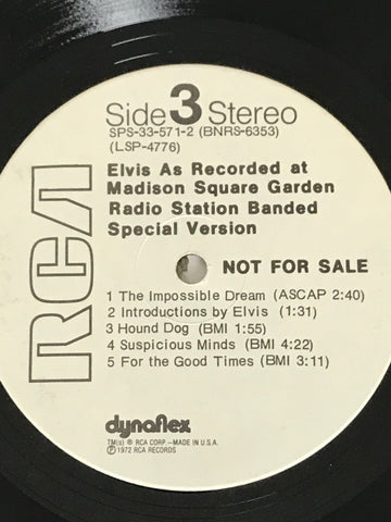 Elvis promo record