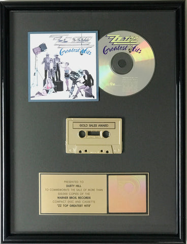 ZZ Top Greatest Hits RIAA Gold Album Award