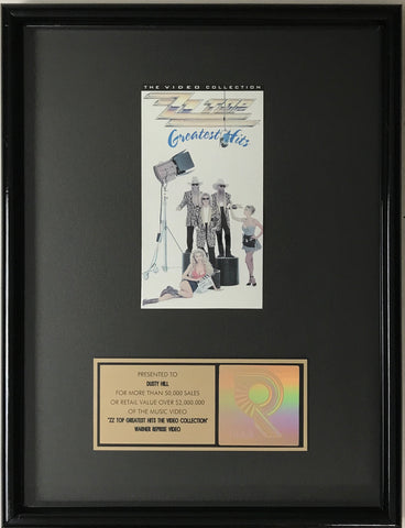 ZZ Top RIAA Gold Video Award presented to Dusty Hill