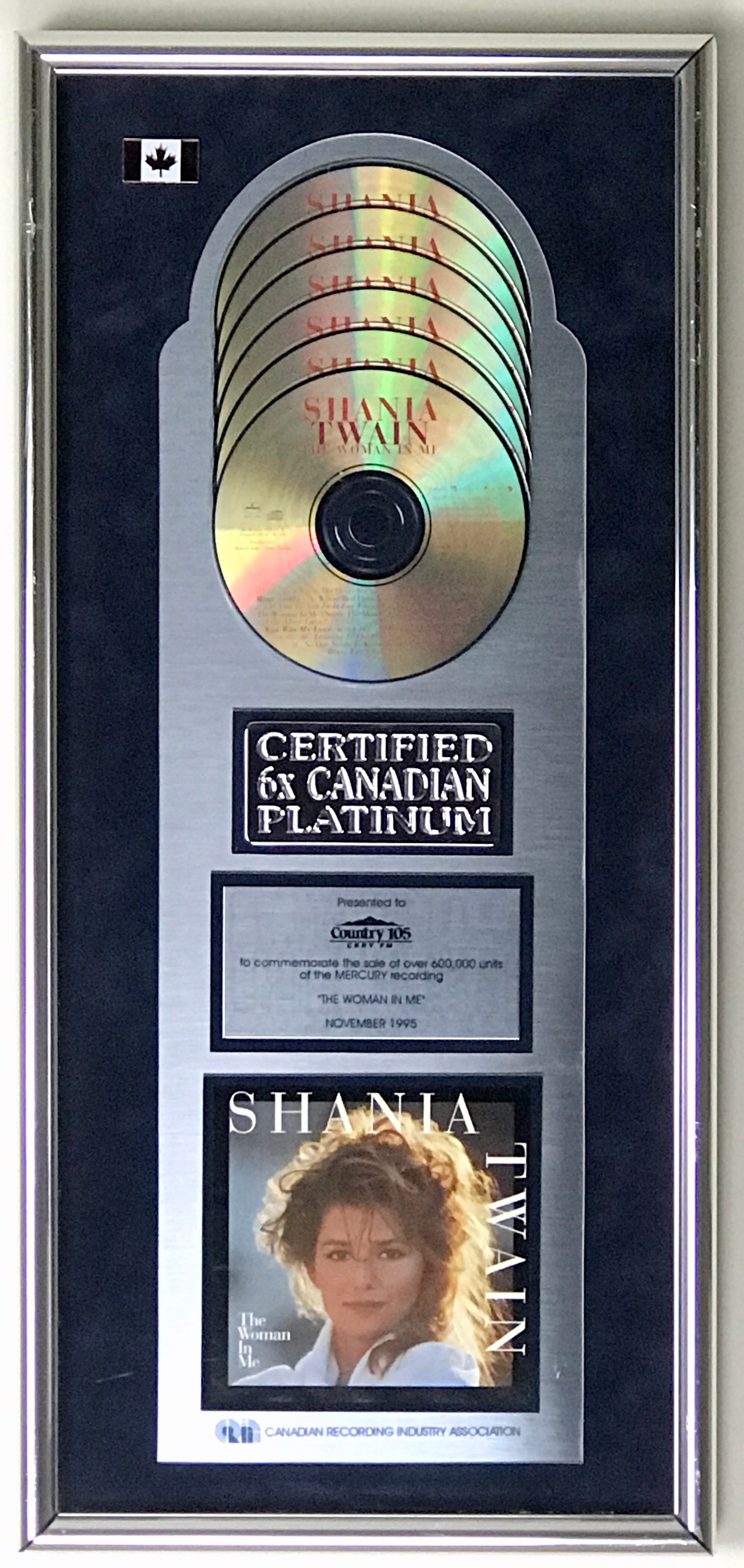 Shania Twain CRIA award