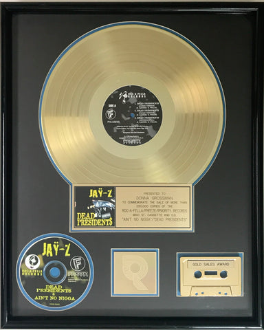 Jay-Z Dead Presidents RIAA Gold Maxi-Single