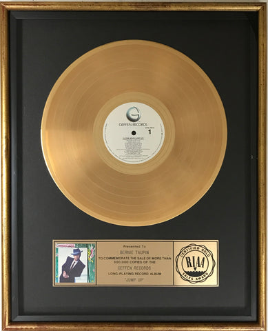 Elton John Jump Up! RIAA Gold award to Bernie Taupin