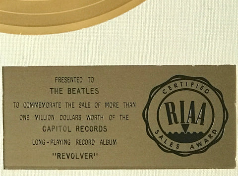 Beatles Revolver RIAA award