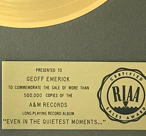Supertramp RIAA award detail