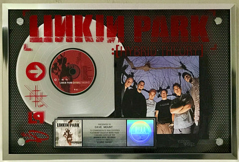 Linkin Park Hybrid Theory Platinum RIAA award