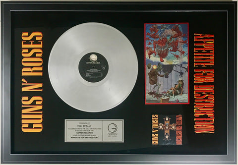 Guns N Roses Appetite For Destruction Geffen Records Award