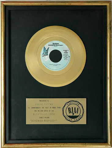 Queen "Bohemian Rhapsody" RIAA Single Award