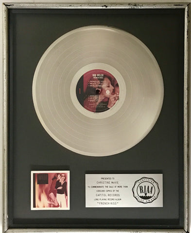 Bob Welch French Kiss RIAA Platinum award