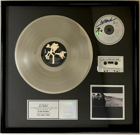 U2 The Joshua Tree 5x Multi-Platinum RIAA Album Award