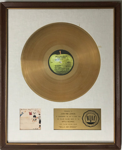 RIAA white matte album award