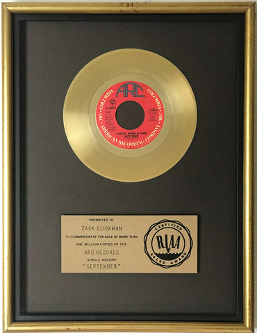 Earth Wind & Fire September RIAA floater award