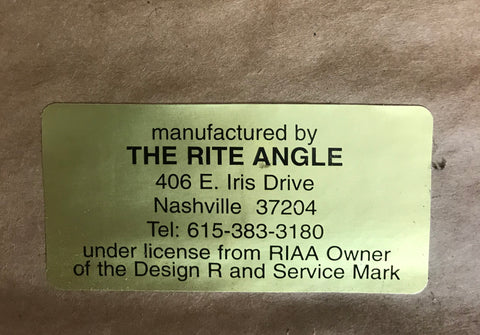 The Rite Angle RIAA award sticker