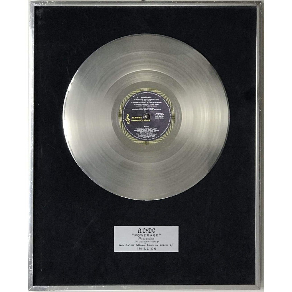Powerage 1979 Australian Label Award to AC/DC - RARE – MusicGoldmine.com