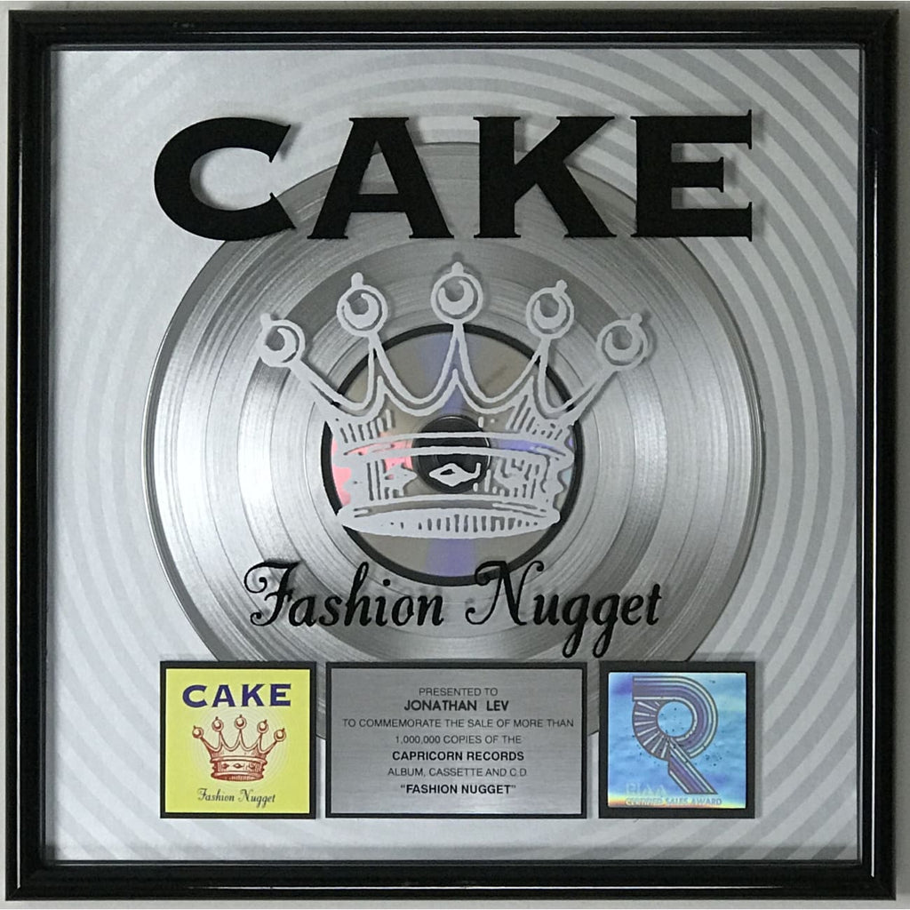 Cake Fashion Nugget RIAA Platinum Album Award – MusicGoldmine.com