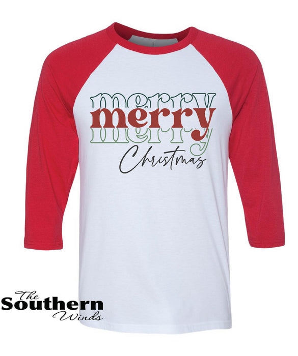 Tidligere længde ankomst Merry Merry Merry Christmas | Custom Holiday T-Shirt — The Southern Winds