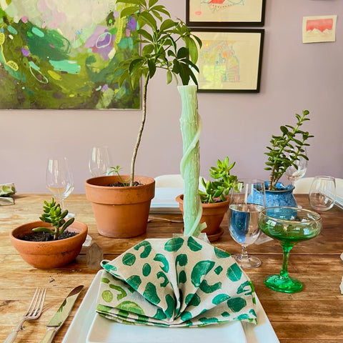 Plant inspired table setting