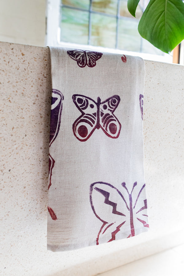 Birds of a Feather - Linen Hand Towels in 6 Color-Ways – Tulusa