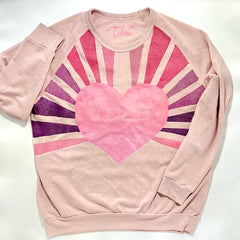 Image of Sacred Heart Sweatshirt in Pink