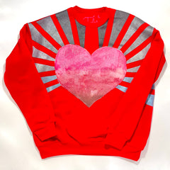 Image of Sacred Heart Sweatshirt in Red