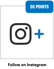 Follow on Instagram - 50 POINTS