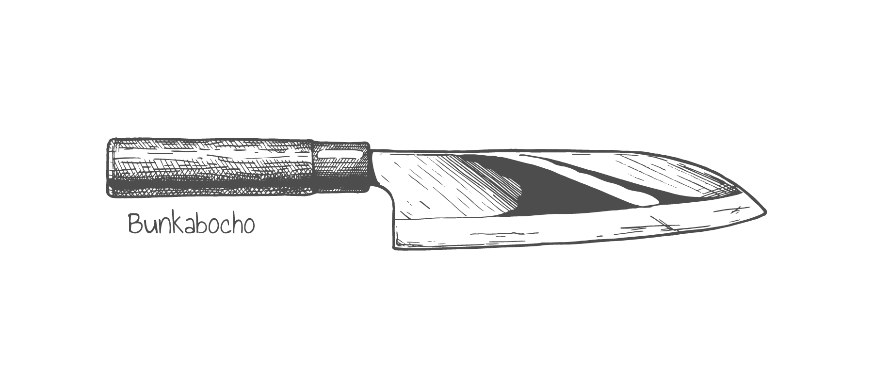 Santoku Japanese knife shape