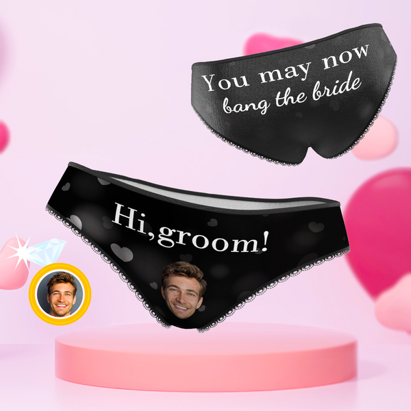 Custom Face Underwear Funny Wedding Panties Personalized Coupes Gift