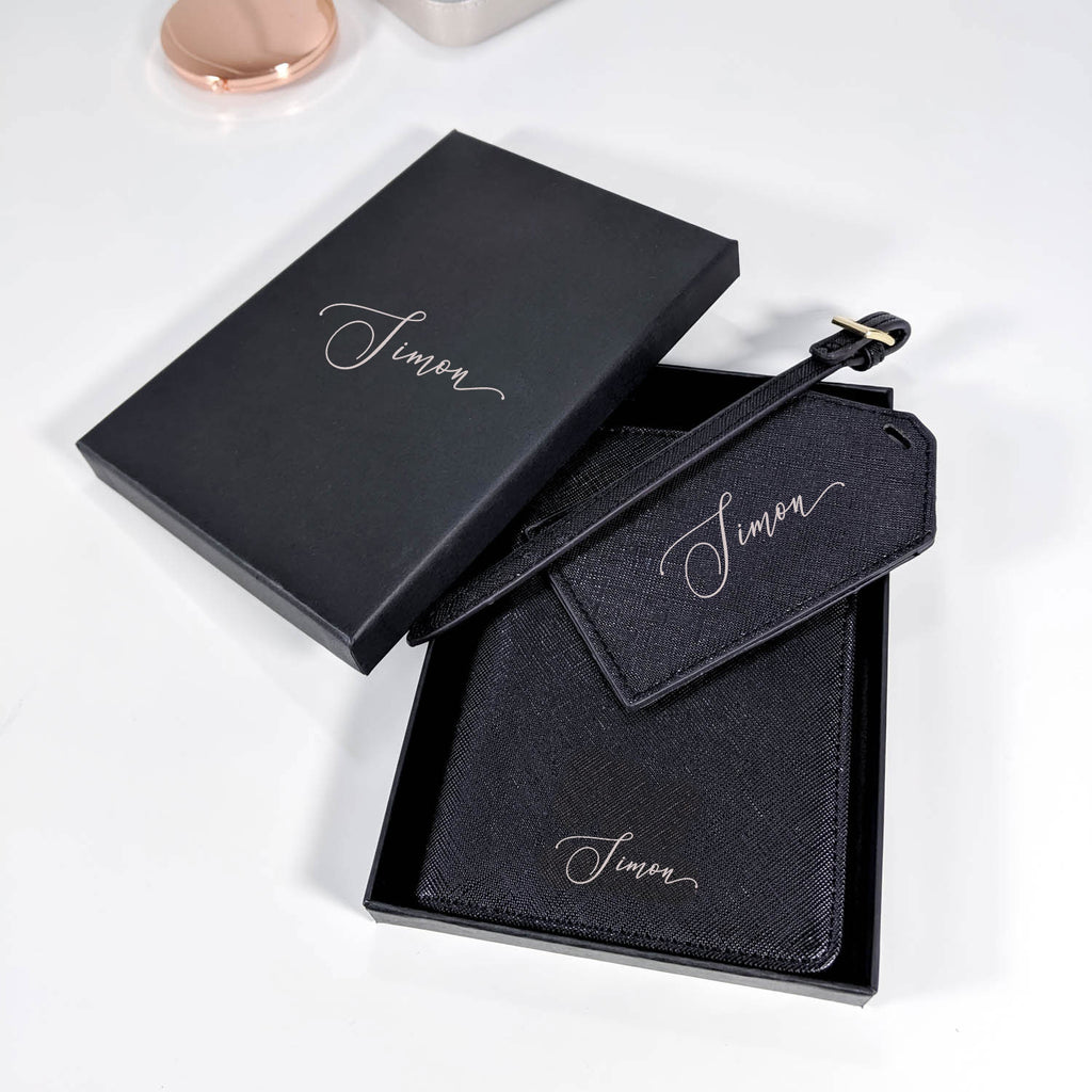 mens passport holder and luggage tag