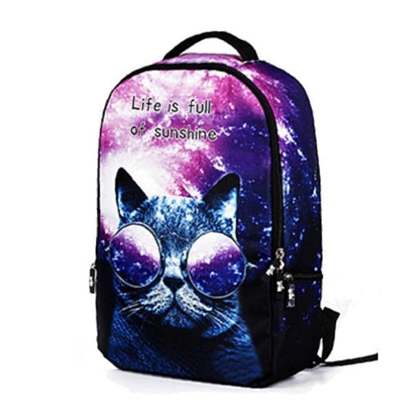 purple cat backpack